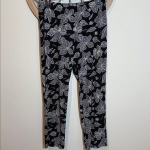 CLARA SUNWOO Black and White Patterned Leggings size L